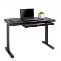 Reguliuojamo aukščio stalas su stalčiumi ir USB įkrovikliu, juodas